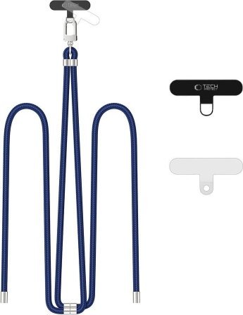 Smycz Tech-Protect C7S Rope Crossbody Strap Navy Blue/silver 1