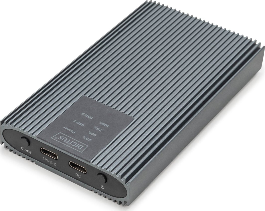 Digitus USB M.2 NVMe Clonestation, SSD, NVMe, 20 Gb/s, USB 3.2 Gen2, aluminium, beznarzędziowy 1