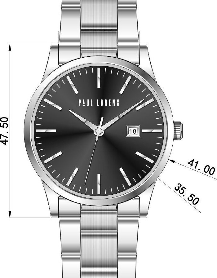 ZEGAREK MĘSKI PAUL LORENS - PL14573B-1C1 (zg367c) + BOX 1