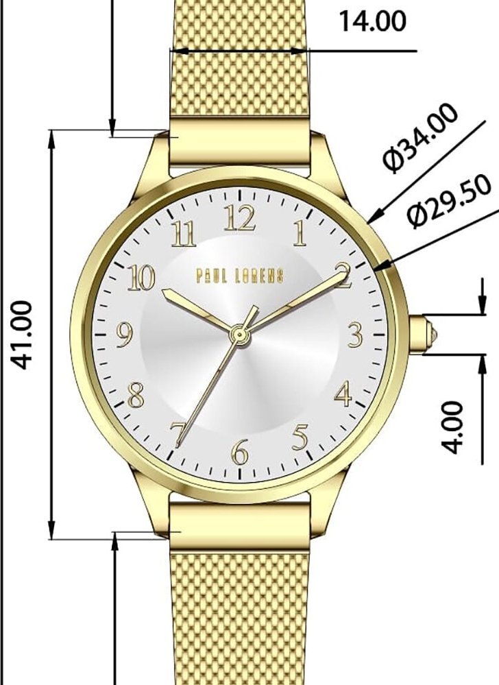 ZEGAREK DAMSKI PAUL LORENS - PL12189B-3D1 (zg550c) + BOX 1