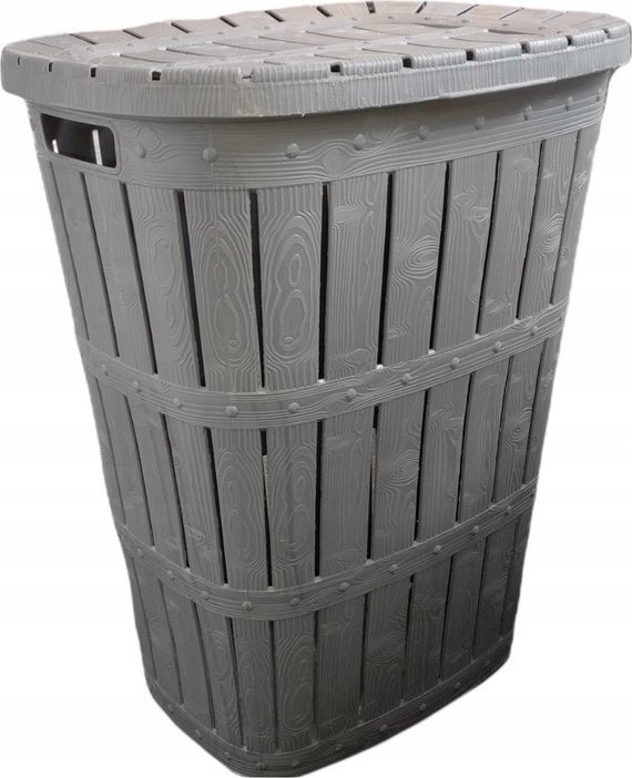 Kosz na bielizne 55 l WOOD - POPIEL 1