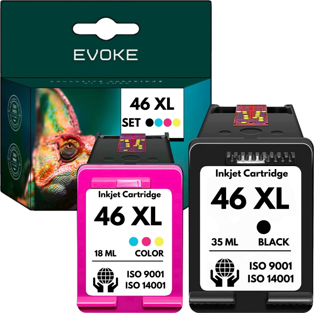 Tusz do drukarki HP 46 czarny + kolor XL | ZESTAW | CZ637AE + CZ638AE 1