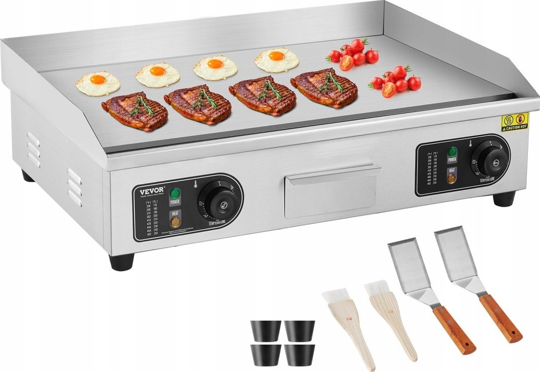 Komercyjny Grill Elektryczny Blatowy Gorąca Płyta 4000 W 1
