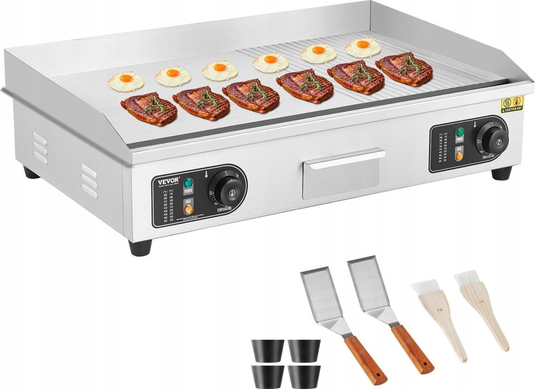 Półpłaski Komercyjny Grill Elektryczny 4400 W 1