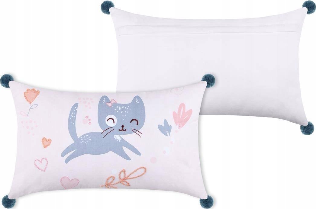 Poduszka dla dziecka ZOELINE z pomponami, 30 x 50 cm 1