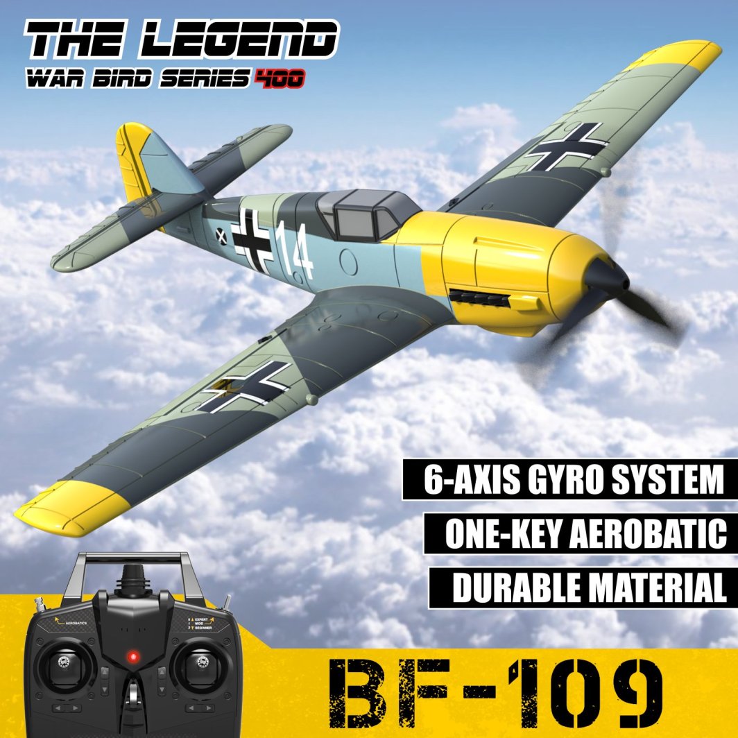 Volantex RC BF-109 z systemem stabilizacji Xpilot One Key Aerobatic Idealny dla początkujących 761-11 RTF 1