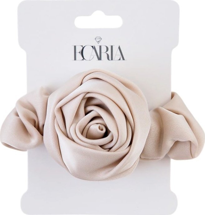 Gumka frotka z różą kremowa na plakietce GUM163K 1