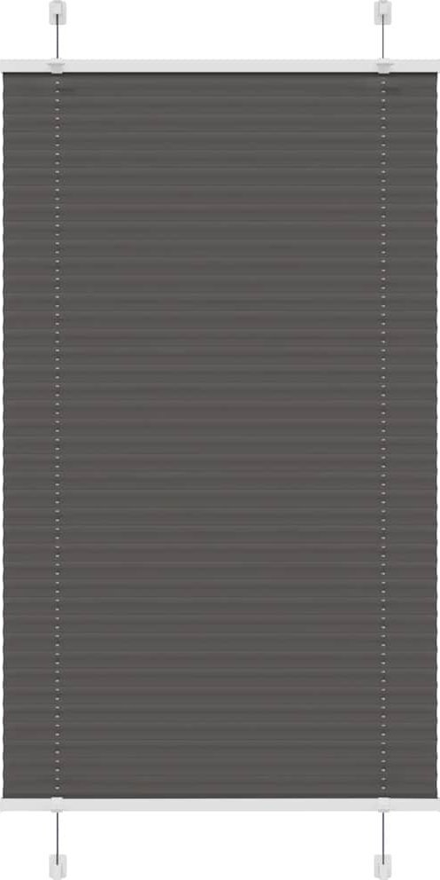 vidaXL Roleta plisowana czarna 75x100 cm Szerokość tkaniny 74,4 cm 1