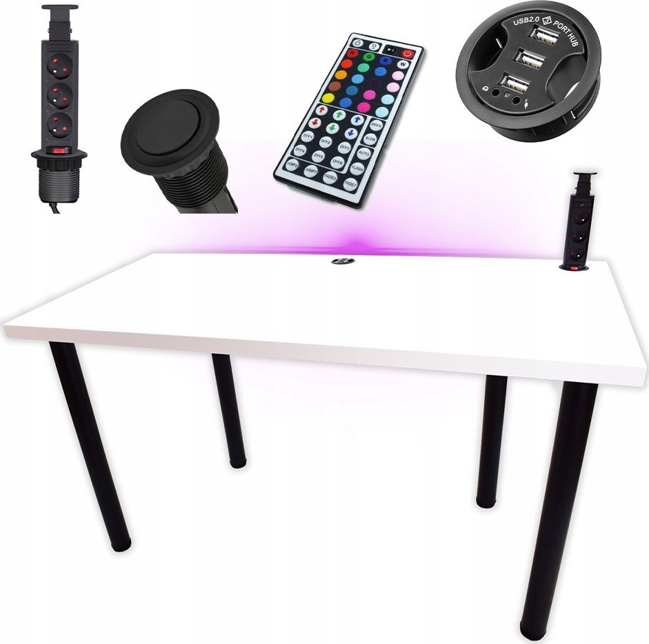 BIURKO GAMINGOWE BIAE HUB USB GNIAZDO PRODUCENT 1