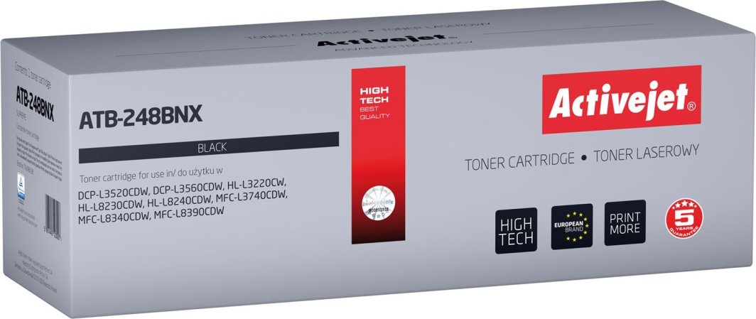 Activejet ATB-248BNX Toner (zamiennik Brother TN248XLBK; Supreme; 3000 stron; czarny) 1