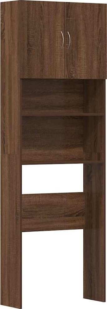 Szafka pod pralkę Brązowy dąb 64x24x190 cm Drewno klejone 1