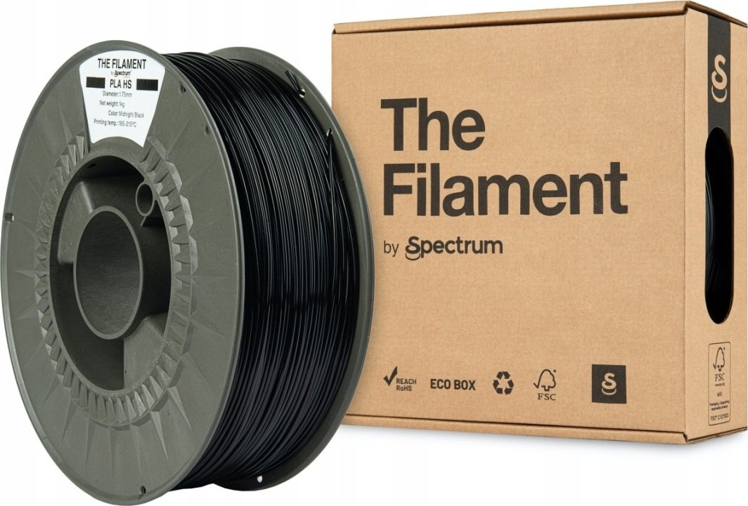 The Filament 3D filament, PLA HS, 1,75mm, 1000g, TF-24029,  midnight black