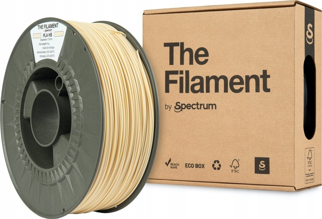 The Filament 3D filament, PLA HS, 1,75mm, 1000g, TF-24038,  grid beige