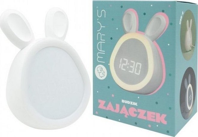 Budzik zajączek biały 1