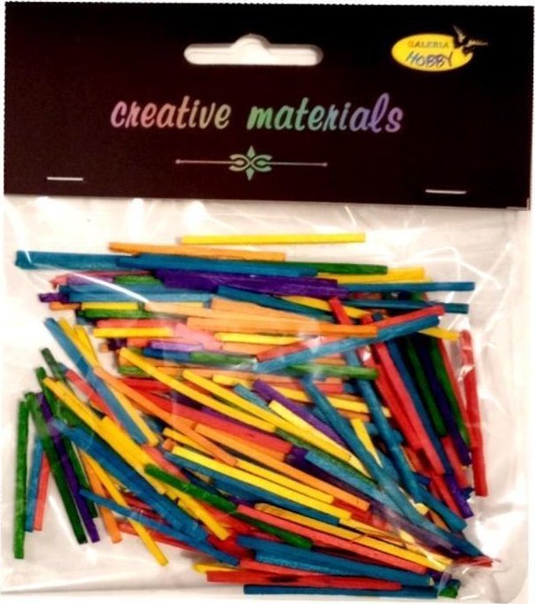 Zapałki kolorowe 4cm 18g ok.250szt 1