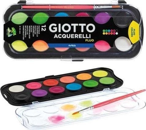 Farby Acquerelli Fluo 12 kolorów 1