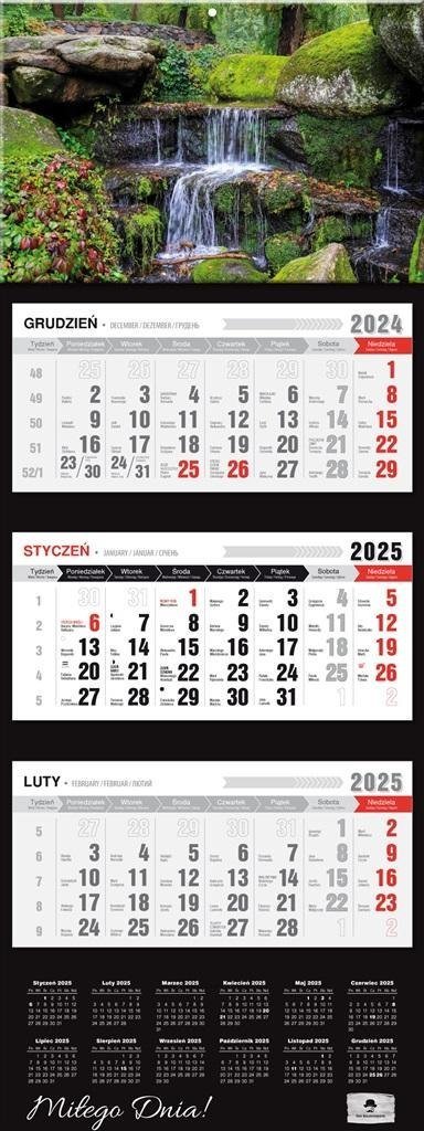 Kalendarz 2025 Trójdzielny Premium Zen 1
