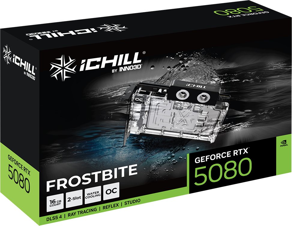 Inno3D GeForce RTX 5080 iCHILL Frostbite 16GB GDDR7 DLSS4 (C50803
