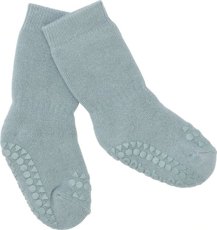 GoBabyGo antypoślizgowe skarpetki do nauki chodzenia Dusty Blue 12 m+ 1