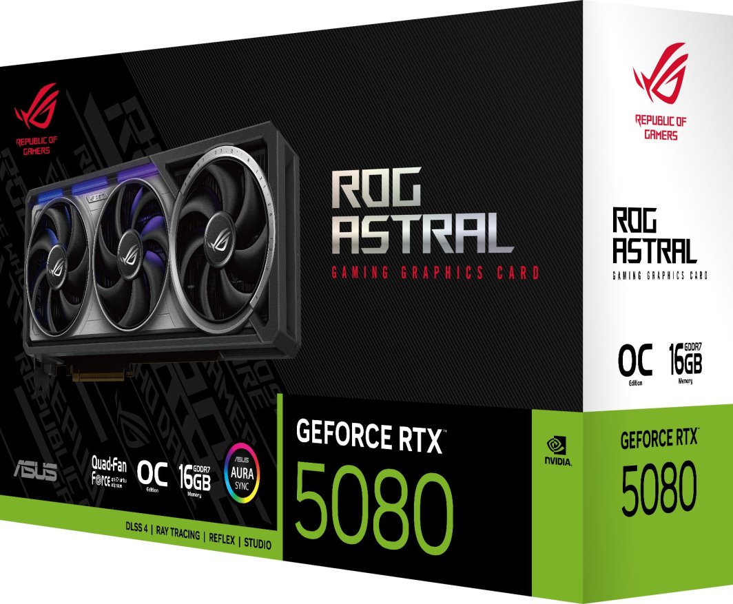 ASUS ROG ASTRAL GeForce RTX 5080 ROP欠けなし ASUS ROG Astral GeForce RTX 5080 – 16 GB GDDR7 | Sklep
