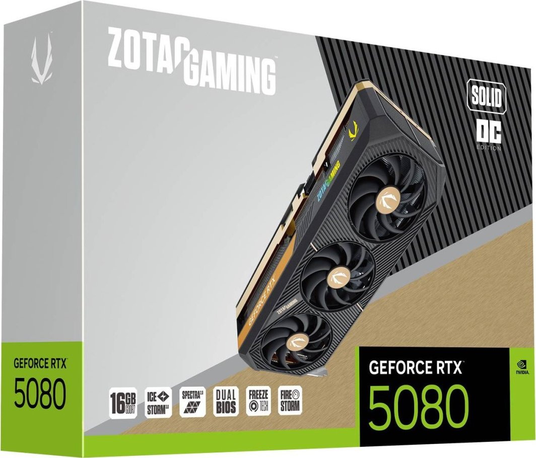 Zotac Gaming GeForce RTX 5080 SOLID OC 16GB GDDR7 DLSS4 (ZT
