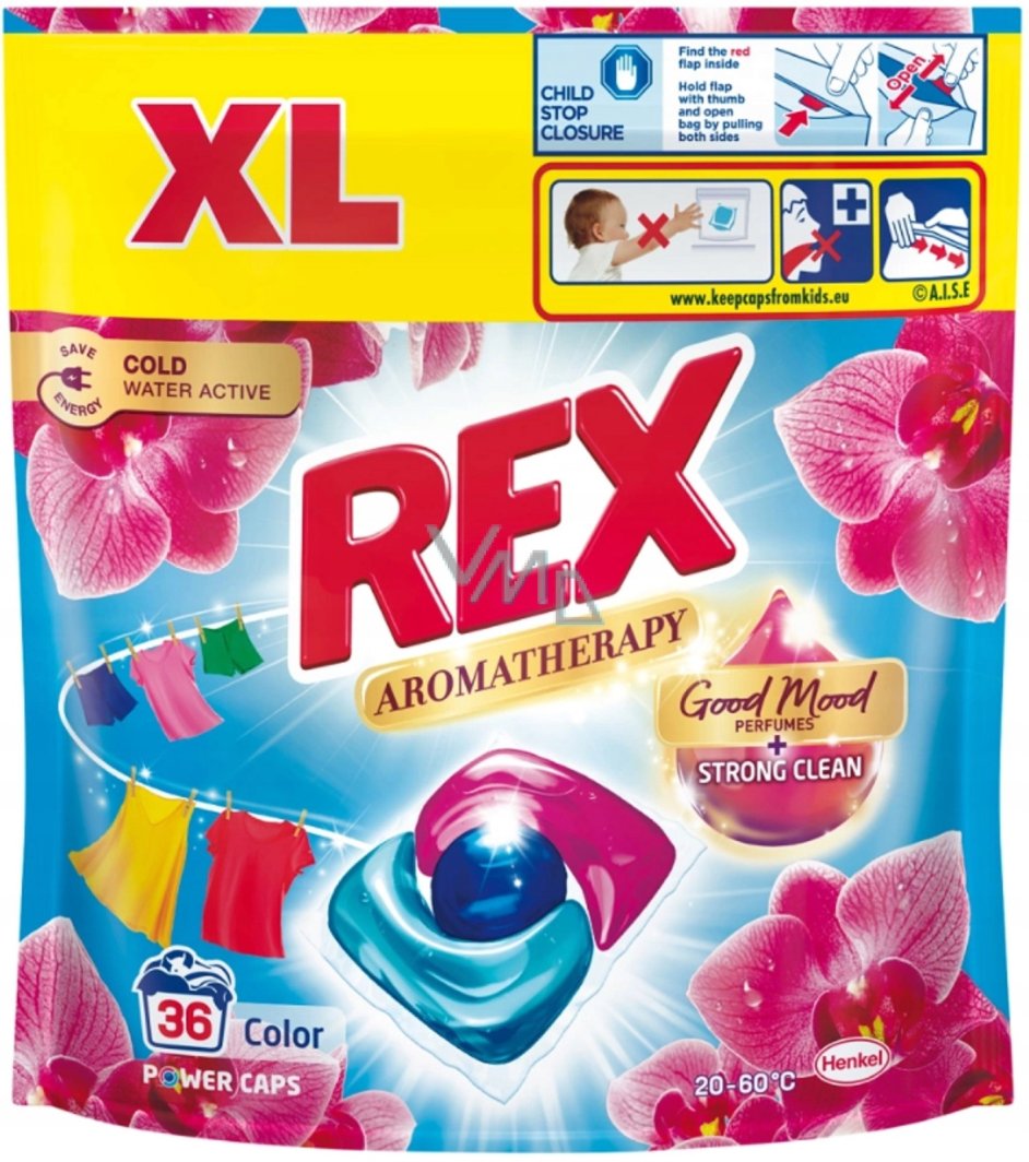 Rex Aromatherapy Power Caps Orchid Uniwersalne kapsułki do prania, 36 sztuk 1