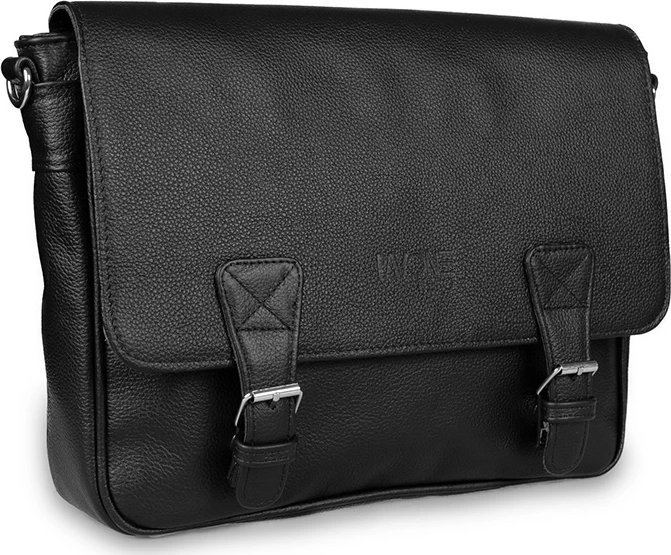 Torba skórzana Pavone Nero Lukka 2331 BL czarna 1