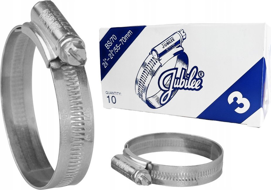JUBILEE Opaska zaciskowa ślimakowa SKRĘCANA OBEJMA 55 - 70 mm 1