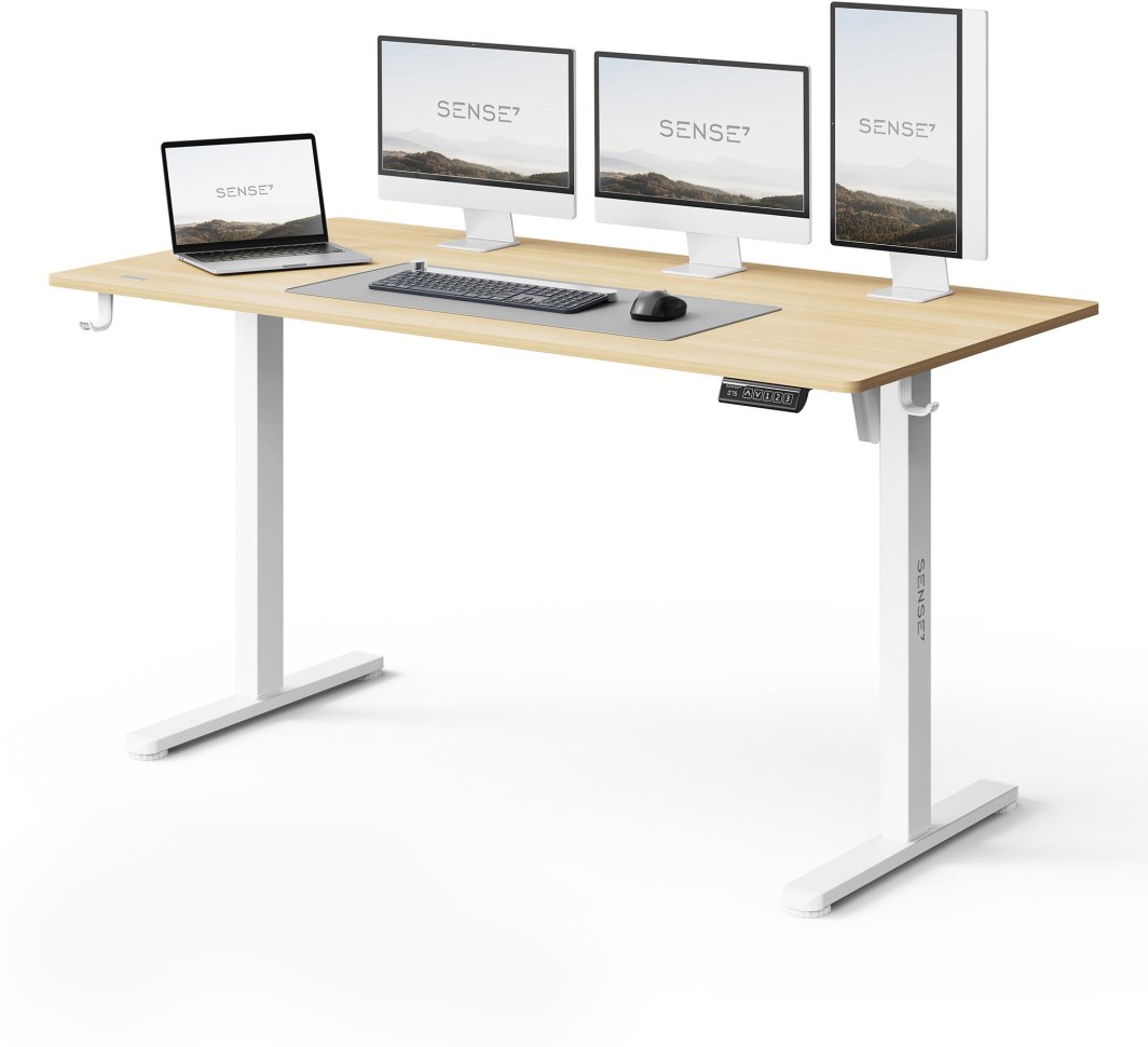 Biurko SENSE7 NOJO LIGHT Jasnobrązowo-Białe 140 cmx70 cm 1