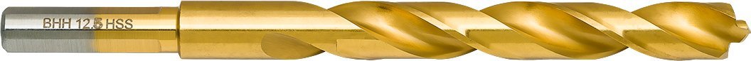 Wiertło do metalu Baildon DIN 338 RN 12,5 mm, HSS TiN (S), 151-101 mm (chwyt 3-płaszczyznowy)