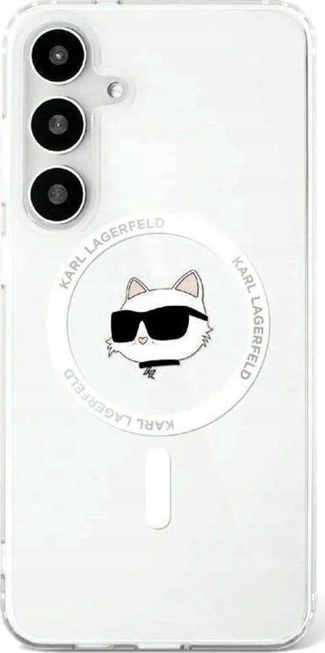 KARL LAGERFELD futerał do SAMSUNG S25 KLHMS25SHLSCHH (Magnetic IML Metal Choupette Head) biały 1