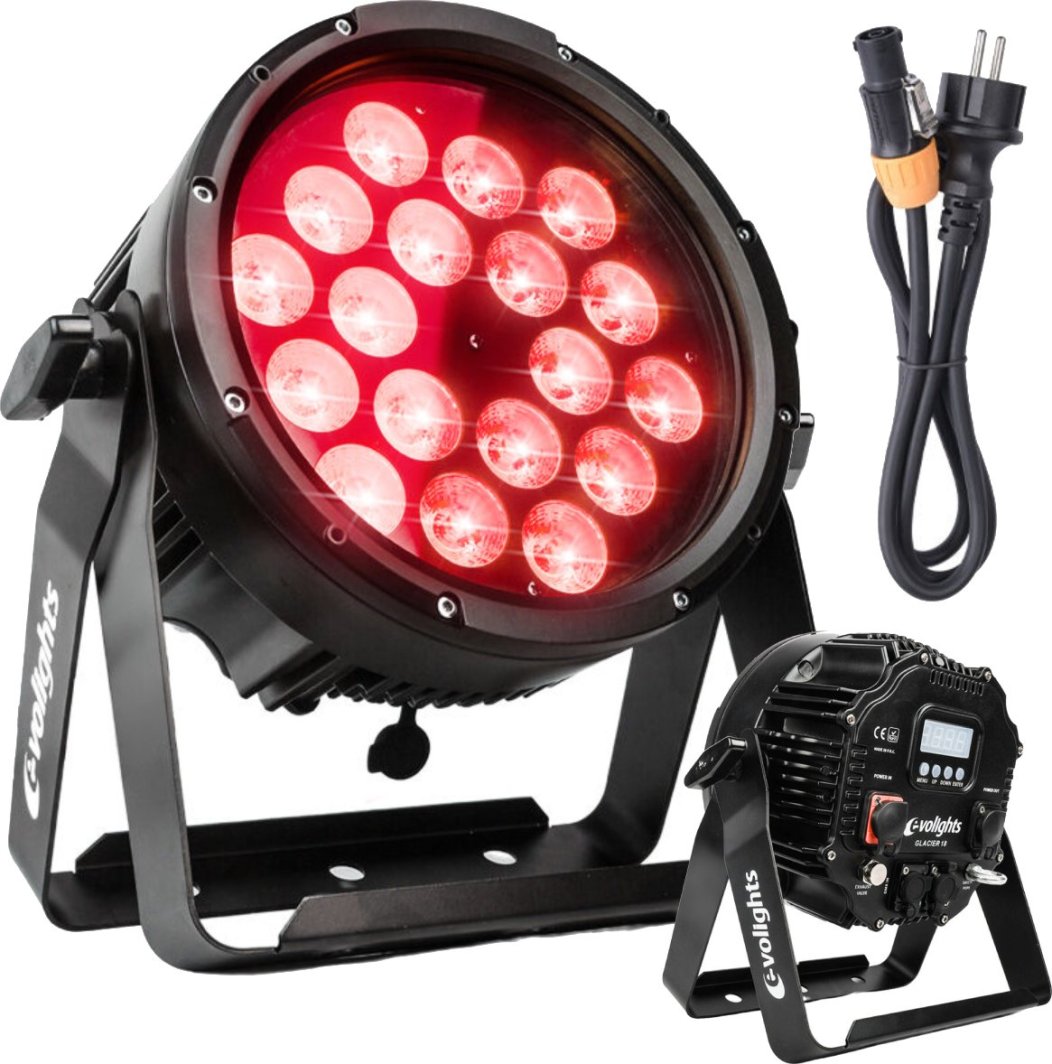 REFLEKTOR ZEWNĘTRZNY OŚWIETLENIE SCENICZNE LED RGBWA UV 18X12W IP65 1