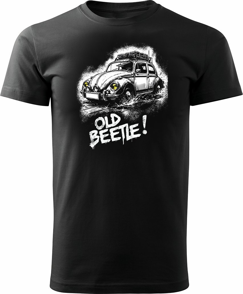 Koszulka VW Beetle garbus z samochodem garbusem męska czarna REGULAR XXL 1