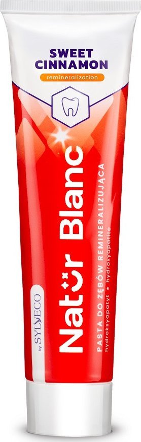 Sylveco Natur Blanc Pasta remineralizująca do zębów sweet cinnamon, 100 ml 1
