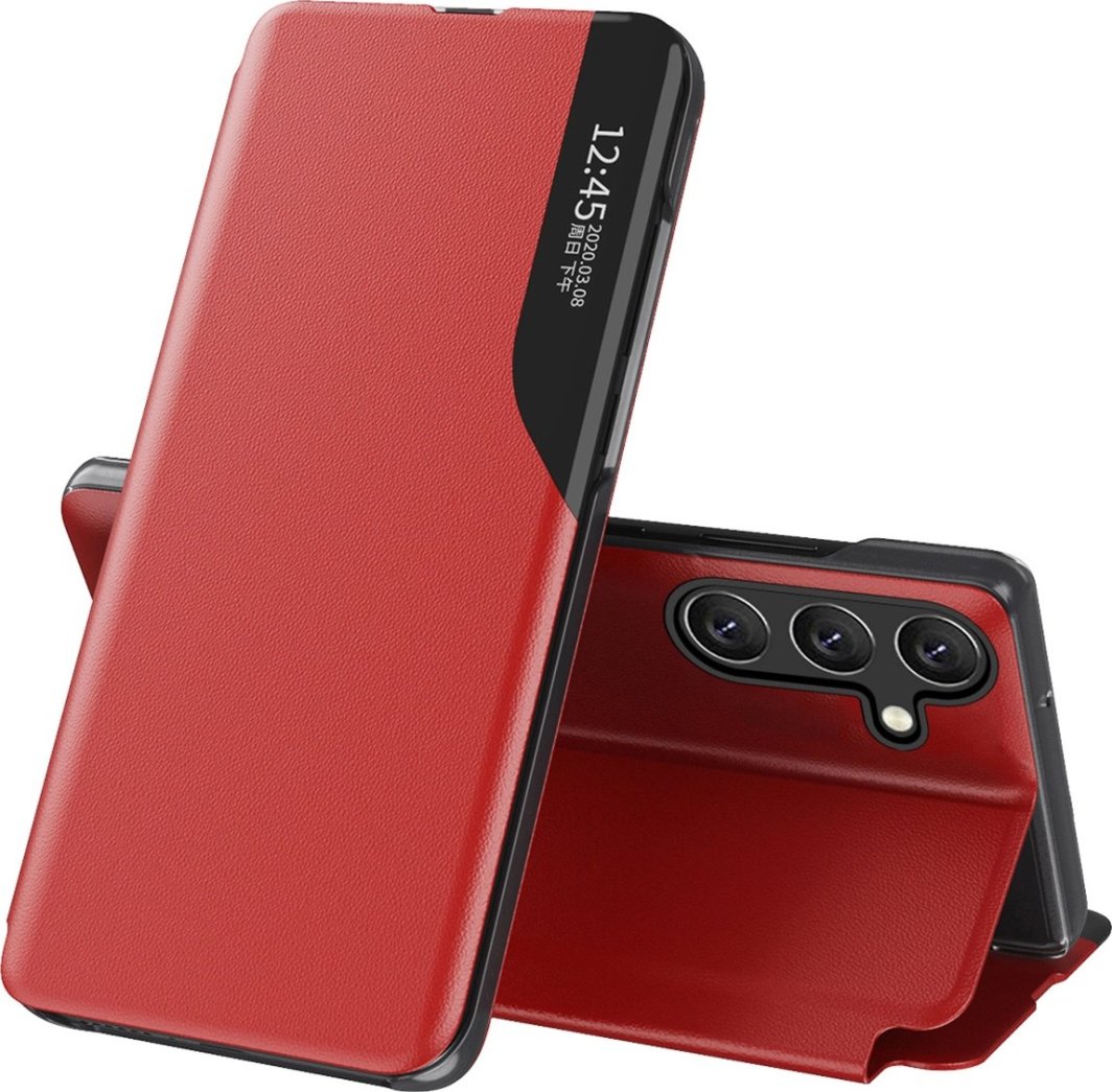 Eco Leather View Case Samsung Galaxy A56 Red 1