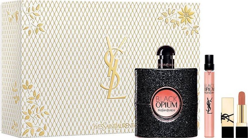 Yves Saint Laurent Black Opium EDP 90ml + EDP 10ml + pomadka do ust 1