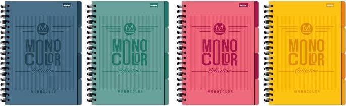 KOŁOZESZYT B5/96k. Kratka z mikroperforacją oraz kieszonką na notatki / MONOCOLOR 1