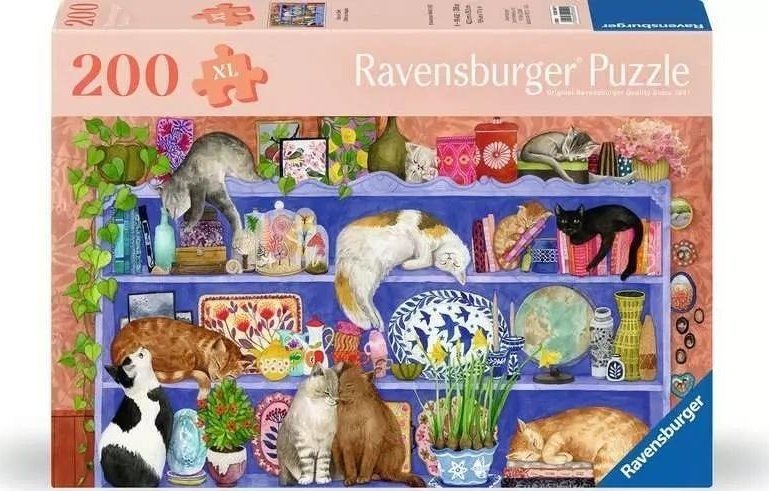 Ravensburger Puzzle XL Koty na półce 200 elementów 1