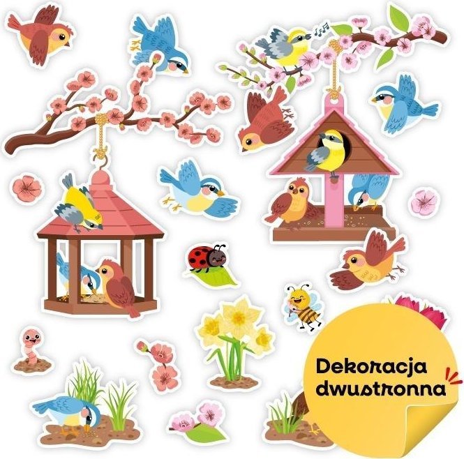 Dekoracja wiosenna - Karmniki na gałęzi 20el 1