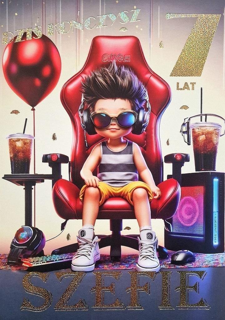 Karnet Urodziny 7 3K 1