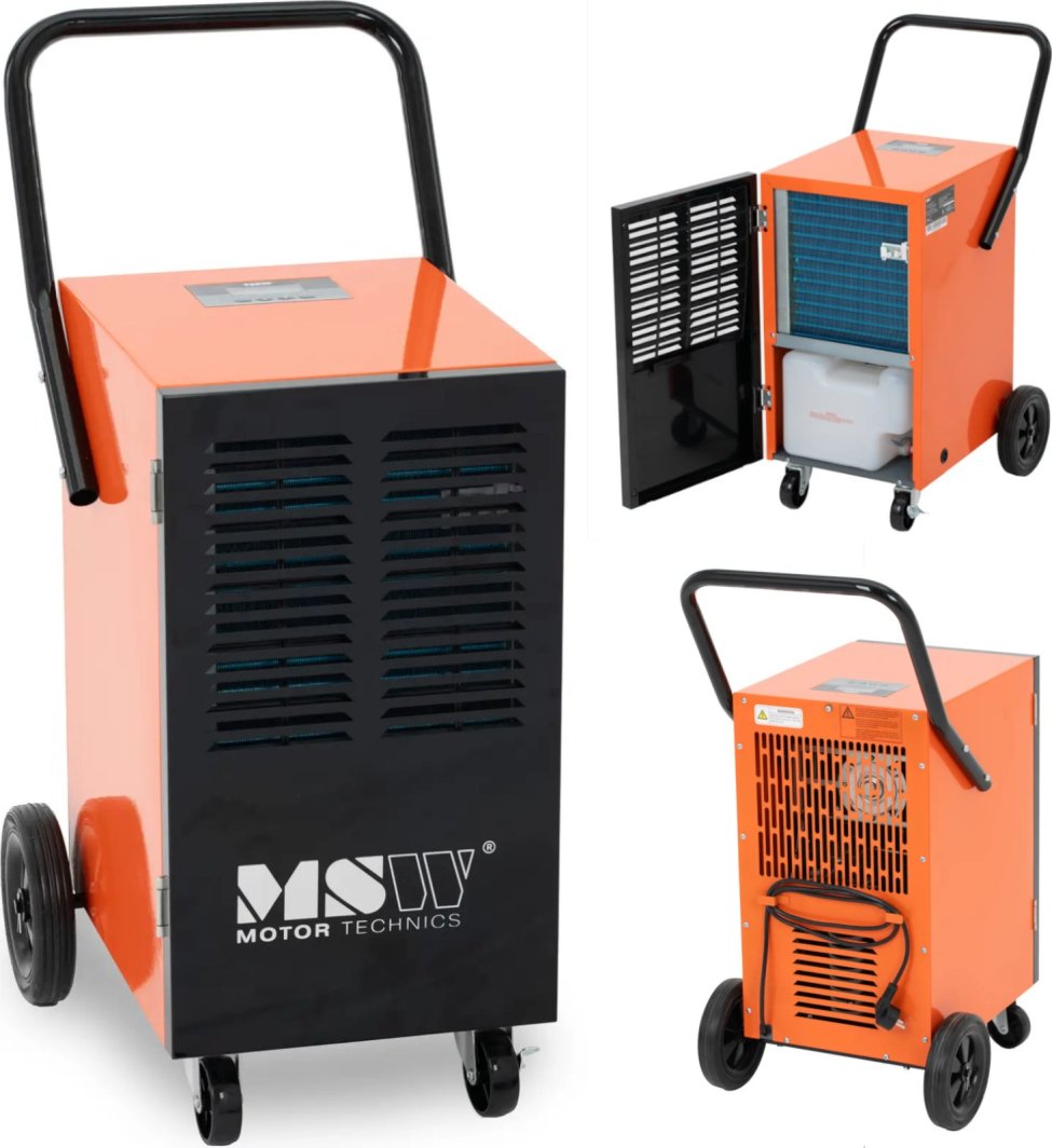 Osuszacz powietrza pochłaniacz wilgoci na kółkach 600 m3/h do 75 m2 850 W Osuszacz powietrza pochłaniacz wilgoci na kółkach 600 m3/h do 75 m2 850 W 1