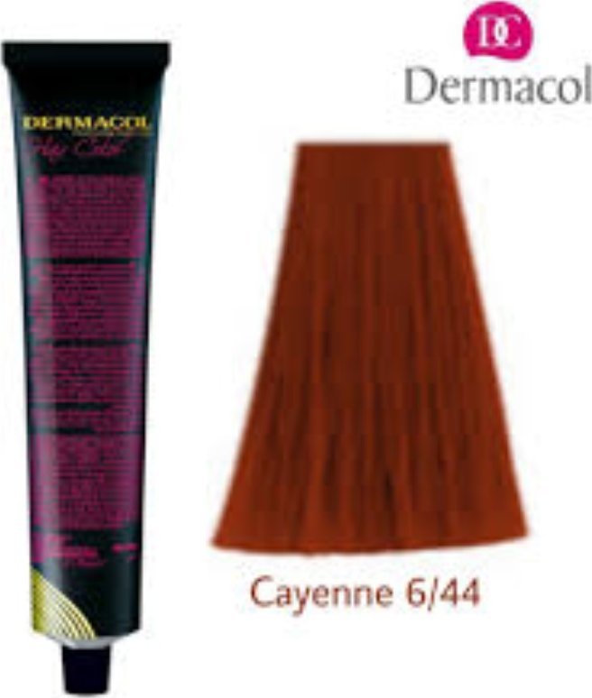 Dermacol, Professional Hair Color, Permanent Hair Dye, 6/44 Cayenne, 60 ml For Women 1
