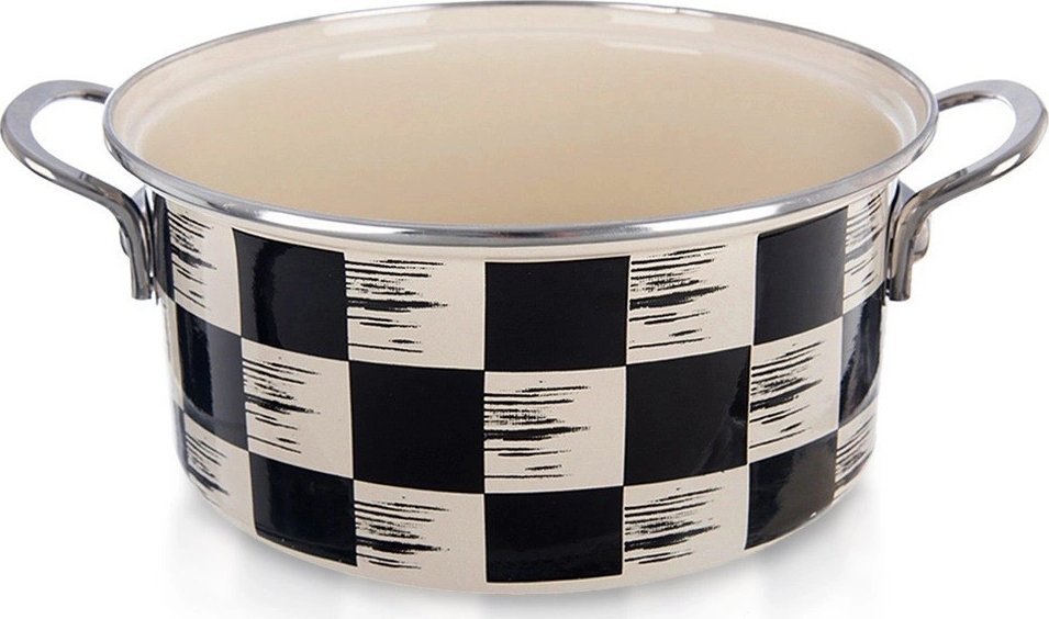 Garnek emaliowany SZACHOWNICA 22 cm, 3 l 1