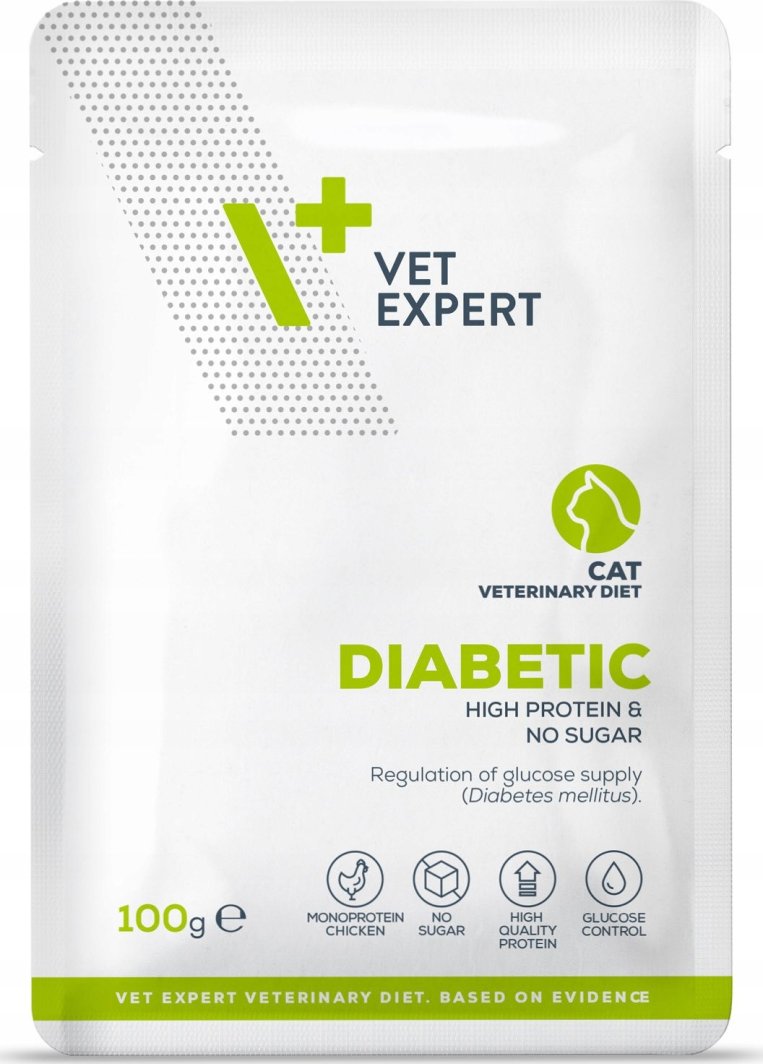 VetExpert Veterinary Diet Diabetic Cat 100g Pouch 1