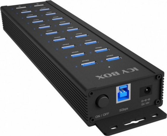 Hub IB-HUB1720-U3 20 port HUB, 96 WATT PSU, 18 x USB-A Port,2 x USB port do ładowania 1