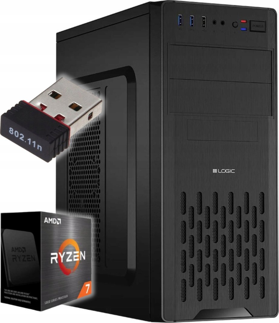 Komputer Pix Protask V5 AMD Ryzen 7 16GB DDR4 1000GB SSD DVD Windows 11 1