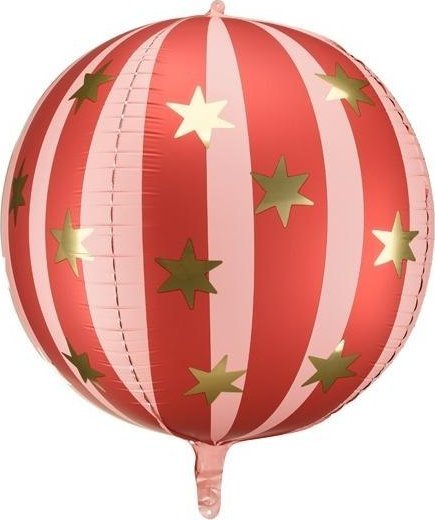 Balon foliowy Piłka w gwiazdki 75cm czerwony 1
