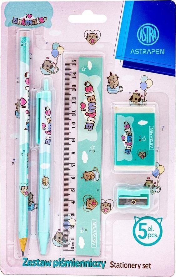 Zestaw piśmienniczy 5el Animals ASTRA 1