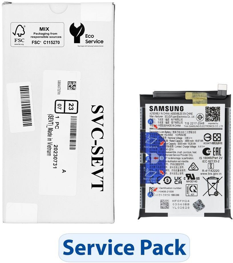 ServicePack Bateria HQ-50SD do SAMSUNG A14 4G A145F GH81-23539A 1