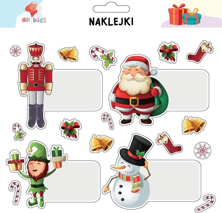 Naklejki na prezenty Boże Narodzenie 6